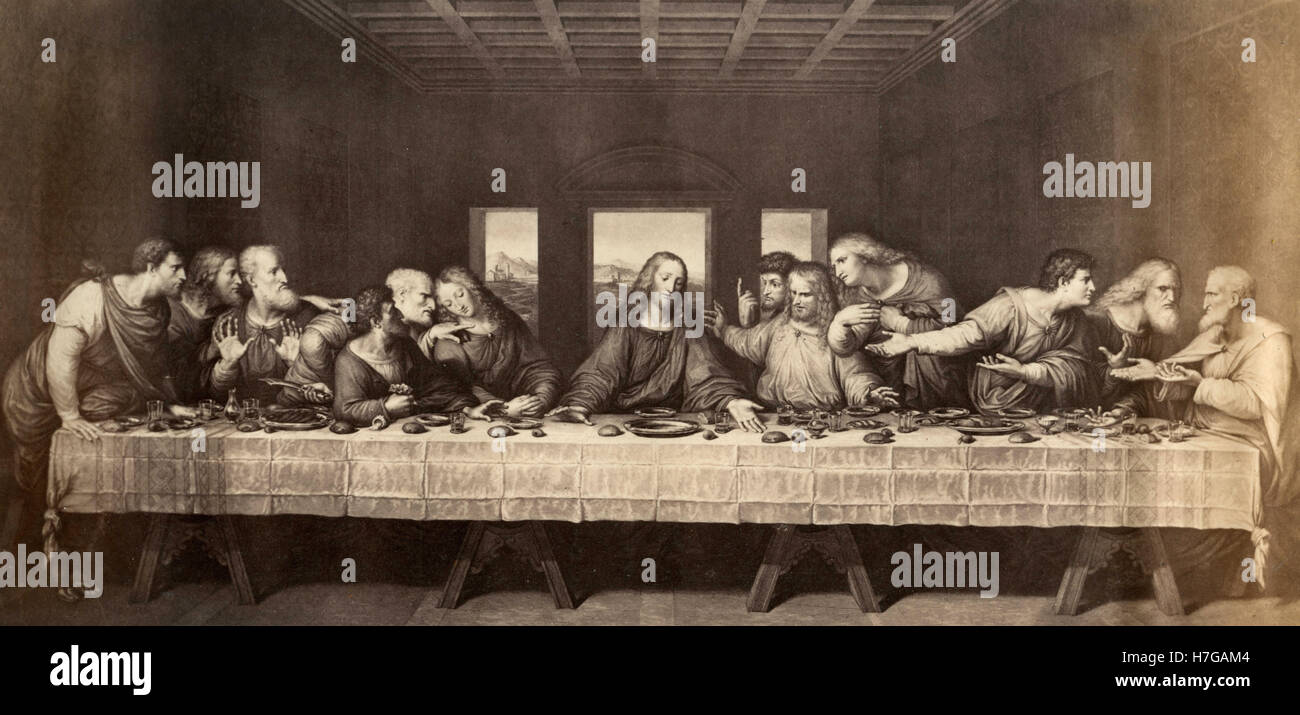 L Ultima Cena di Leonardo da Vinci Foto stock - Alamy