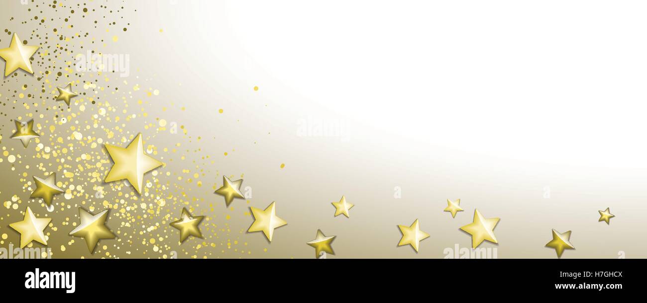 Bianco e oro banner completa degli elementi del vettore Illustrazione Vettoriale