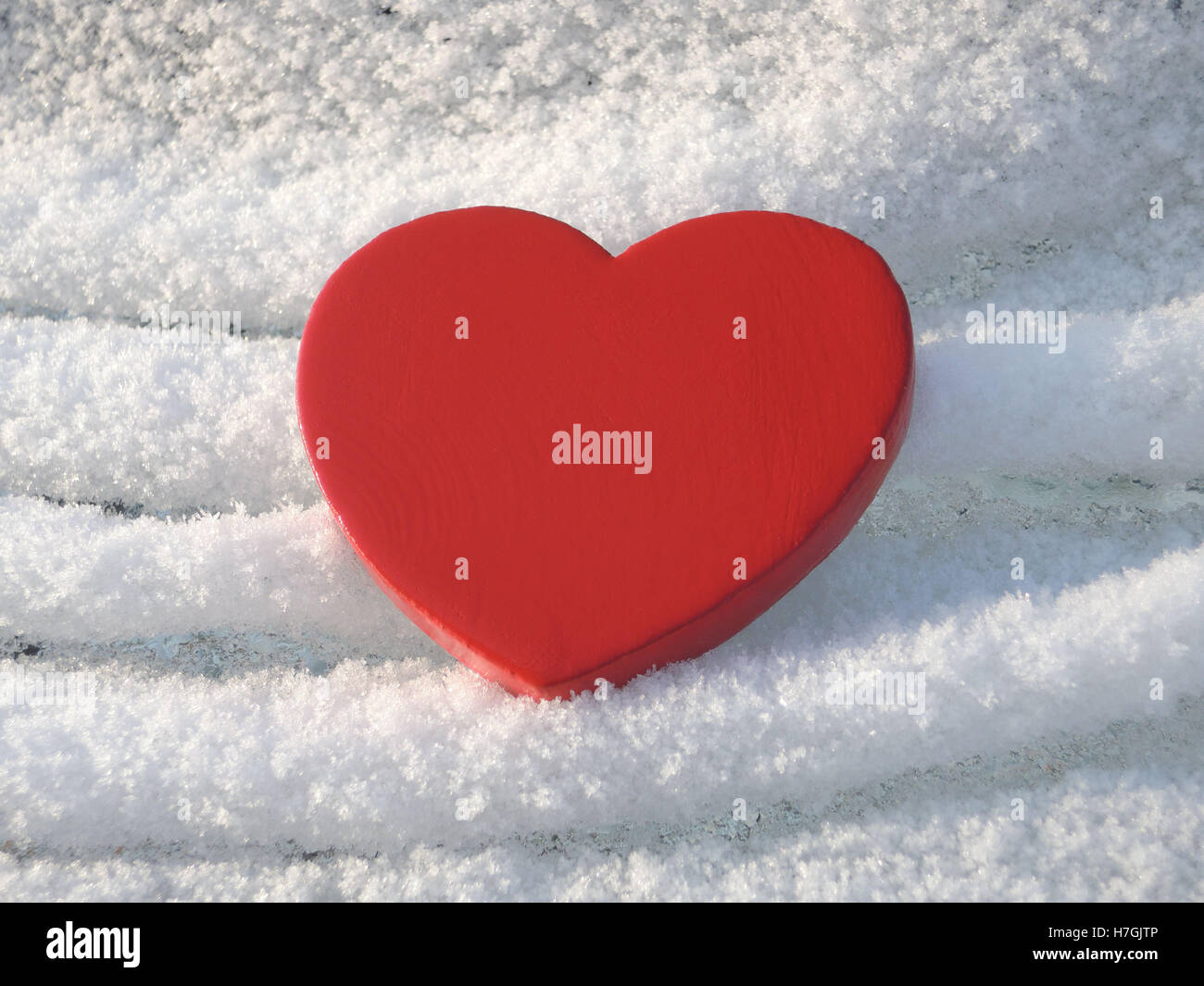 L amore può essere un percorso accidentato - illustrato da pieghe di neve Foto Stock