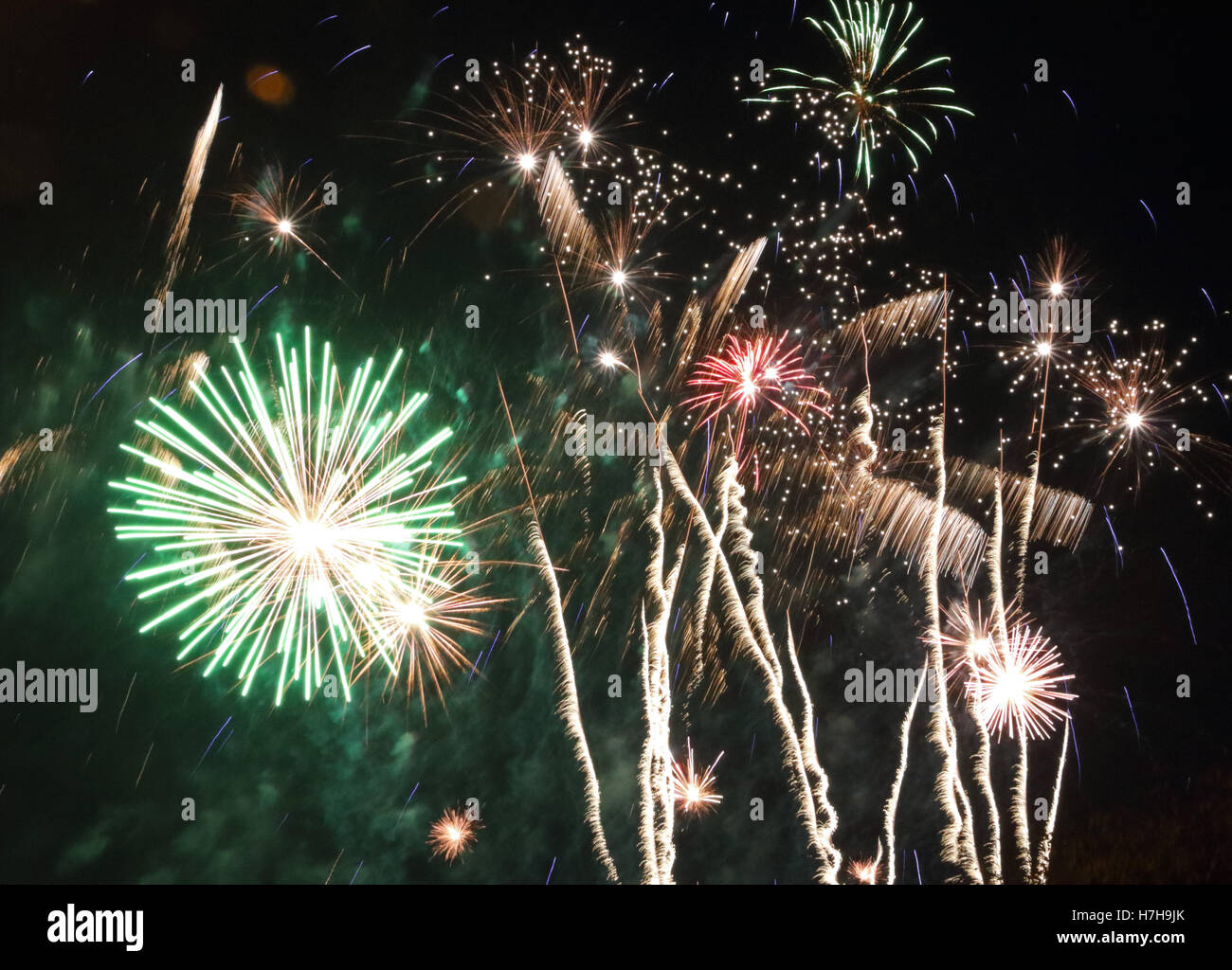 Epsom Surrey, Regno Unito. 5 novembre 2016. L annuale di fuochi d'artificio al gancio di Arena di Epsom è andato fuori con un bang. Credito: Julia Gavin UK/Alamy Live News Foto Stock