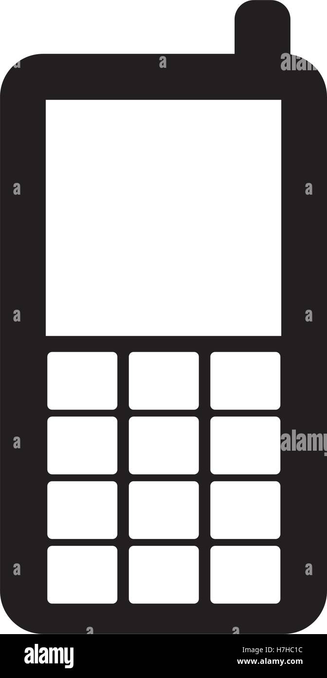 Telefono cellulare icona sopra lo sfondo bianco. dispositivo cellulare. illustrazione vettoriale Illustrazione Vettoriale