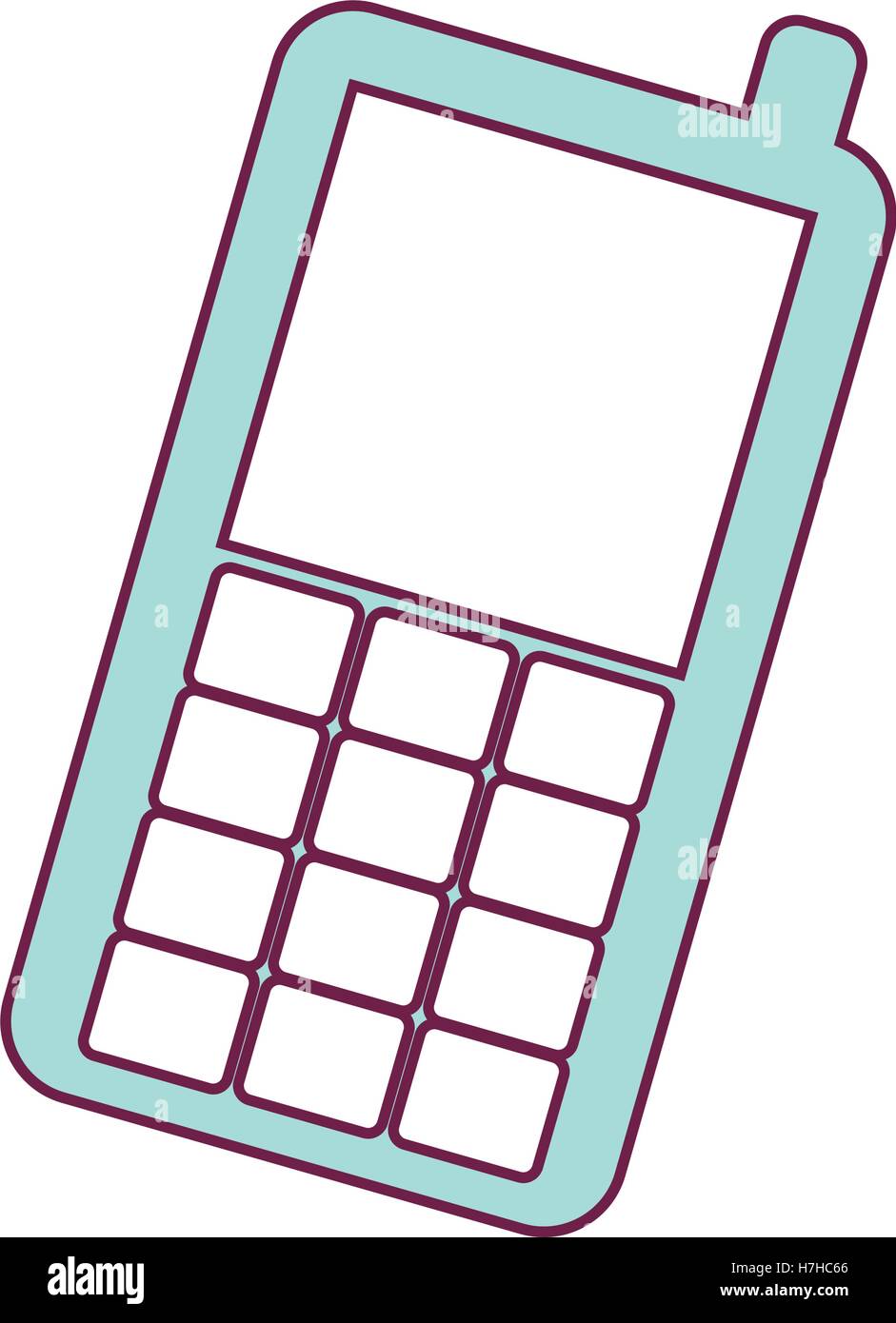 Telefono cellulare icona sopra lo sfondo bianco. dispositivo cellulare. illustrazione vettoriale Illustrazione Vettoriale