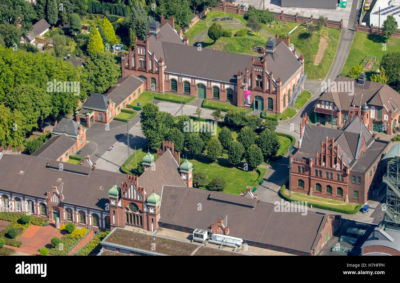 Vista aerea, colonia Dortmund-Bövinghausen Landwehr Zollern II / IV, Art Nouveau miniera, Berlin architetto Bruno Möhring, di ingresso Foto Stock