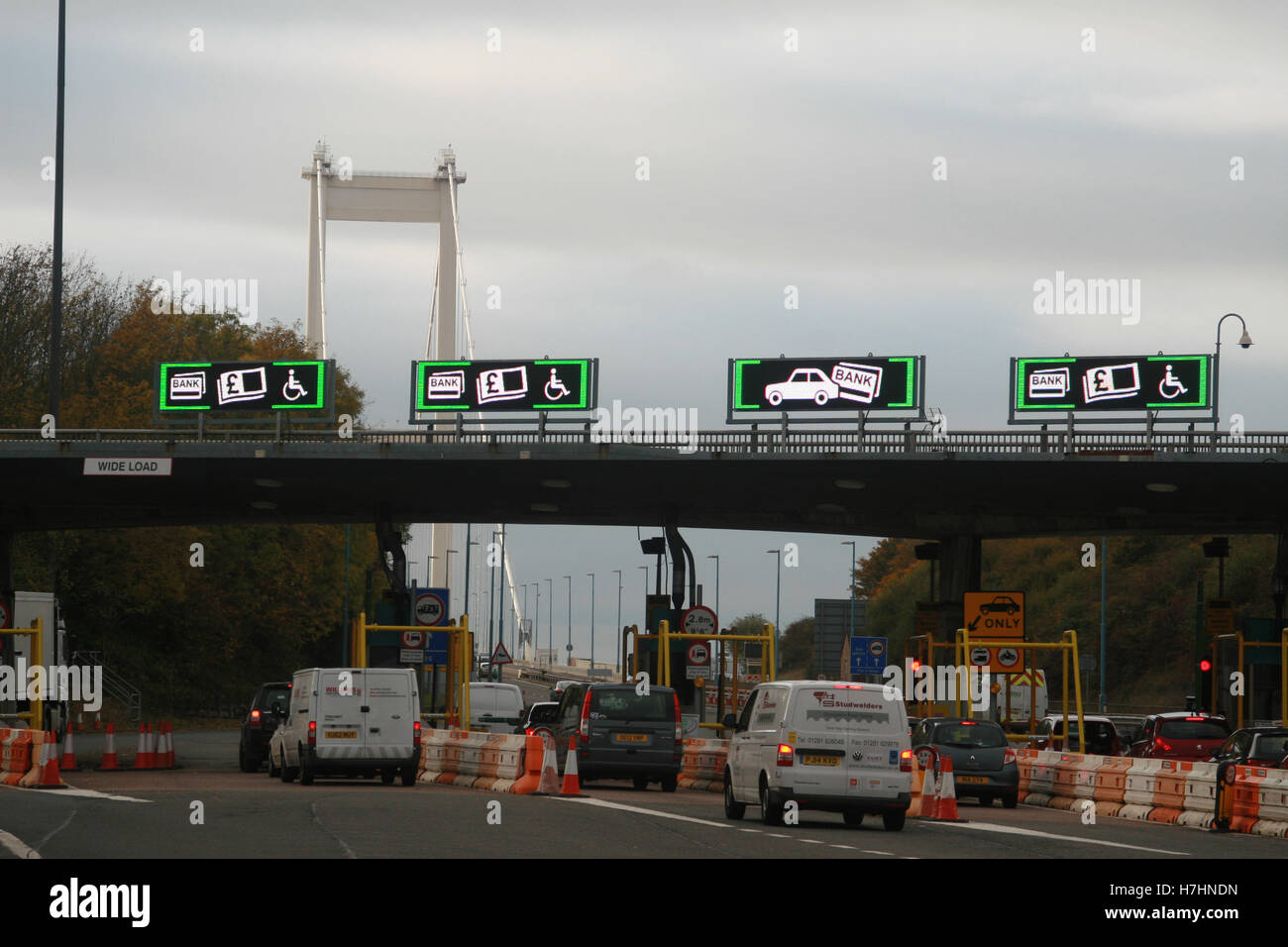 SEVERN BRIDGE CROSSING CASELLO Foto Stock