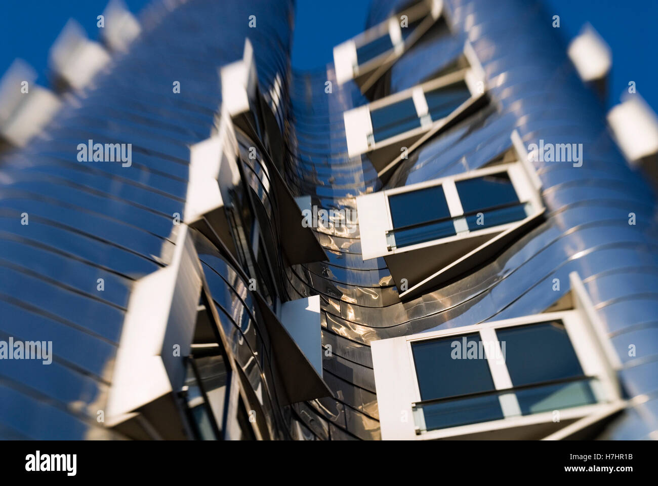 Gehry edifici, Duesseldorf, nella Renania settentrionale-Vestfalia Foto Stock