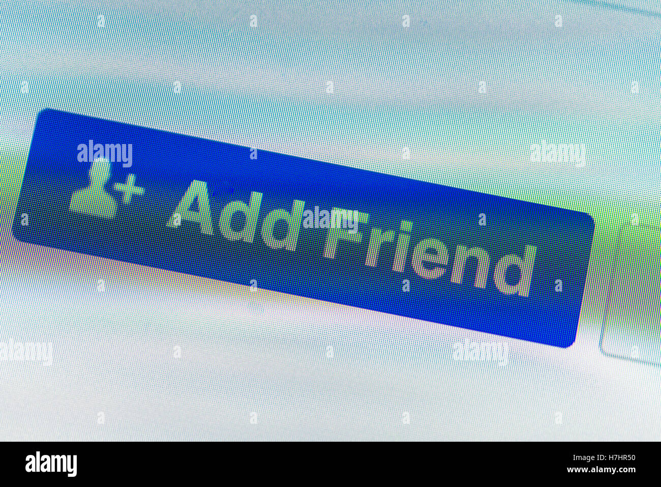 App Facebook aggiungere la visualizzazione di una richiesta di amicizia Foto Stock