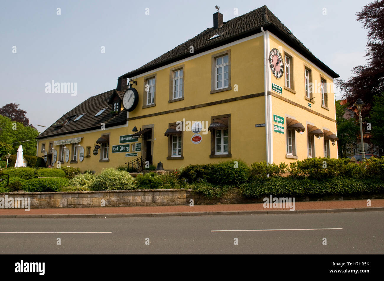 Uhrenmuseum museo di orologi e coffeehouse, Bad Iburg, Osnabruecker regione Land Bassa Sassonia Foto Stock