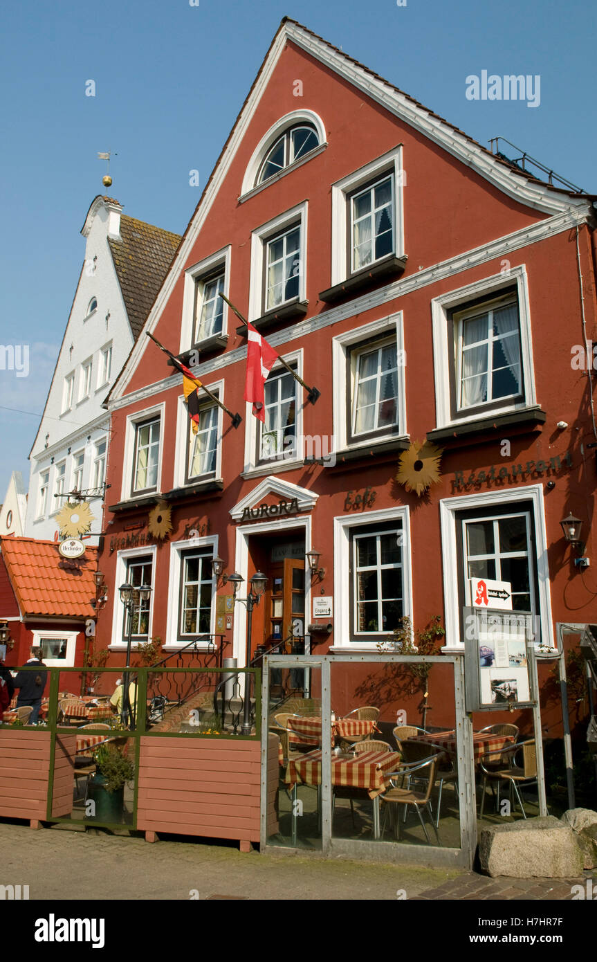Medico di campagna pub Hotel Aurora, Kappeln, Schlei, Schleswig-Holstein Foto Stock