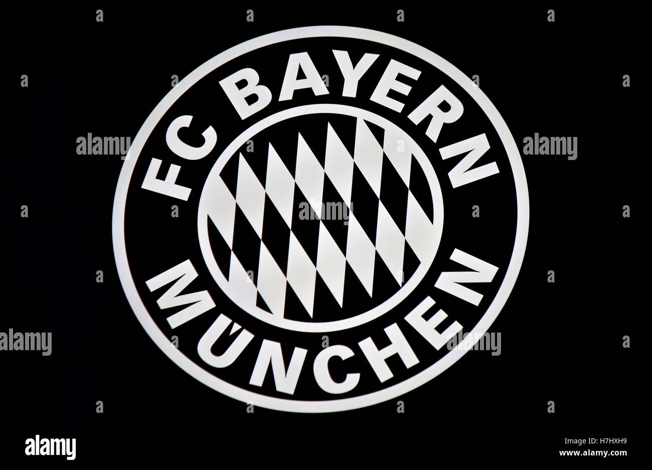 Das Logo der Marke 'FC Bayern Muenchen', Berlino. Foto Stock