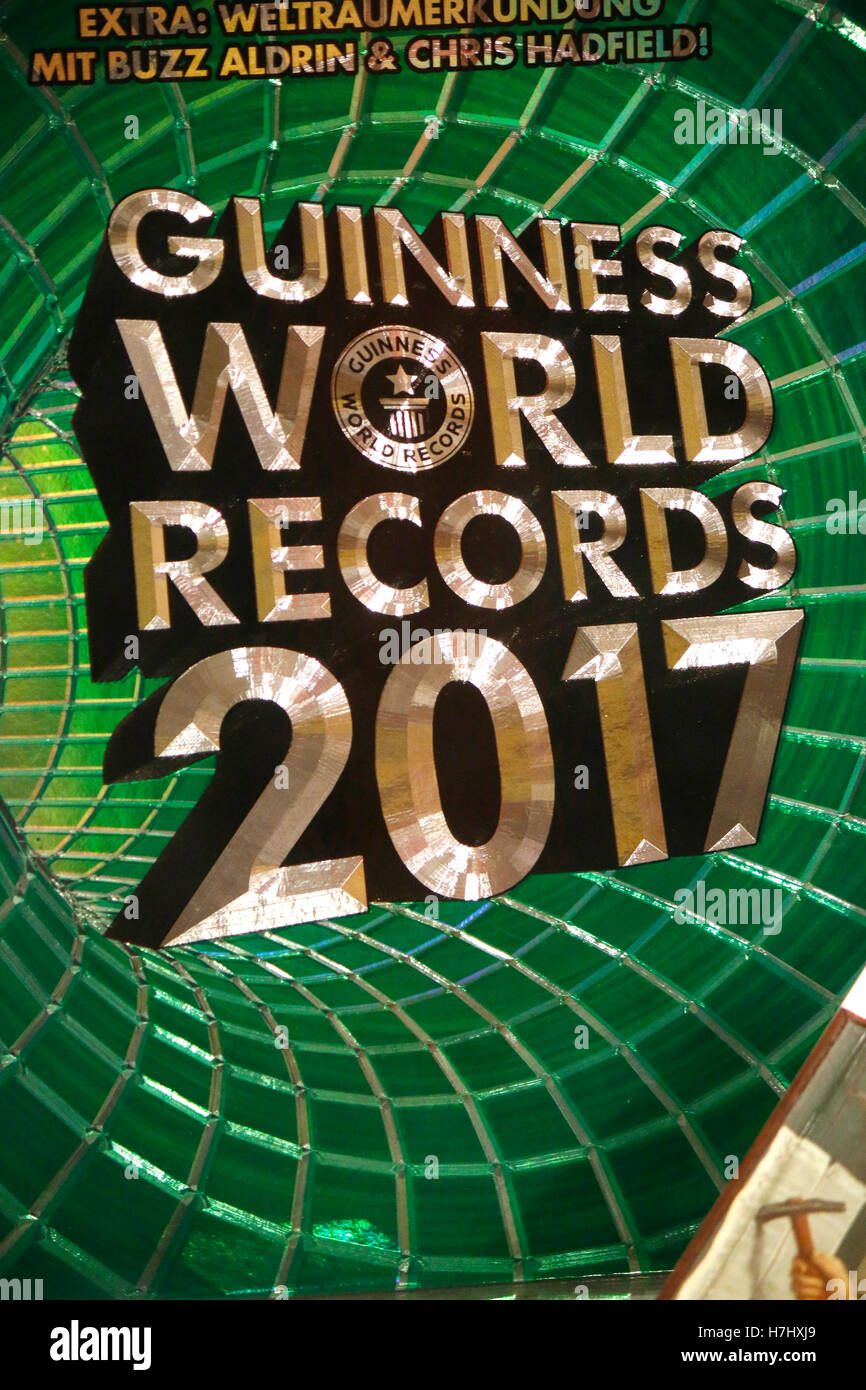 Das Logo der Marke "Guinness World Records 2017', Berlino. Foto Stock