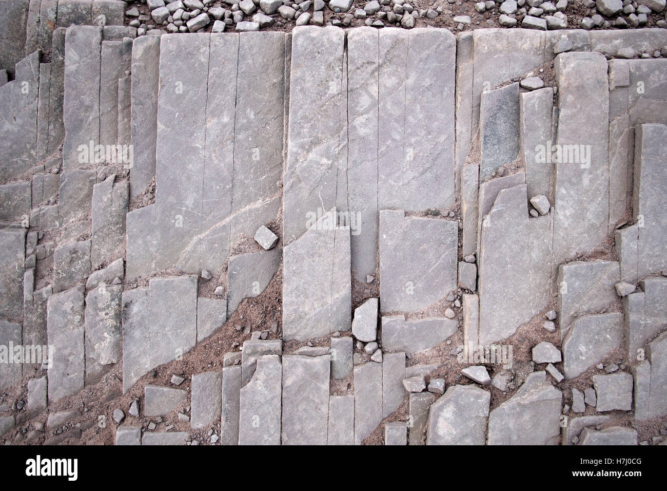 Roccia Naturale modelli di pietra in Brecon Beacons Wales UK Foto Stock