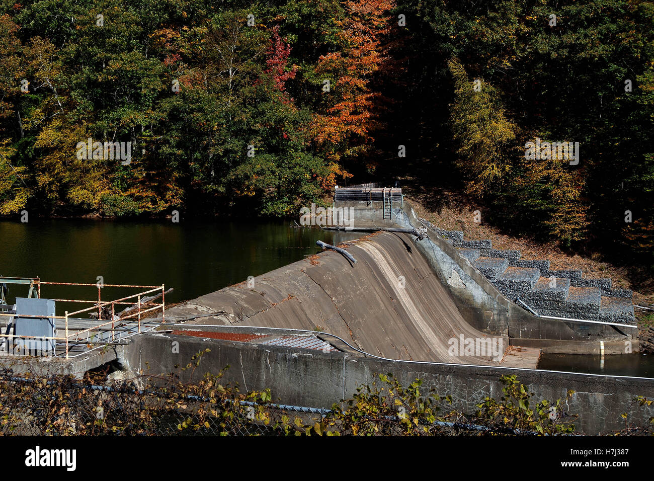 Collier's Dam, Colliersville, New York, Stati Uniti d'America Foto Stock