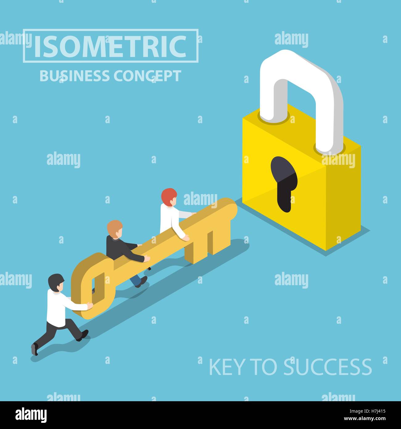 Isometrica Del Team Aziendale Azienda Golden Key Per Sbloccare La Serratura La Soluzione Aziendale La Chiave Per Il Successo E Il Concetto Di Lavoro Di Squadra Immagine E Vettoriale Alamy
