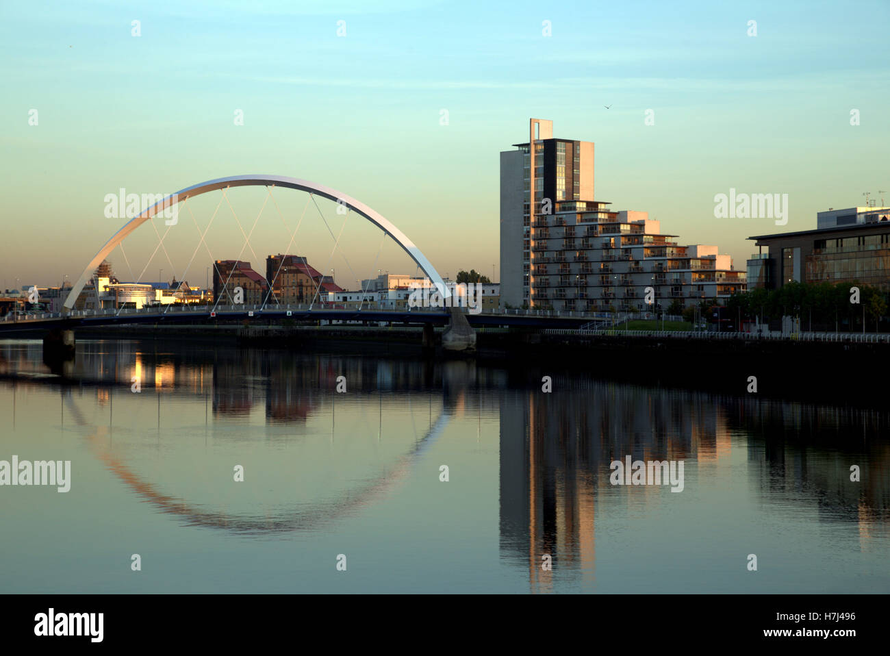 Glasgow o degli occhi squinty bridge Clyde Glasgow Foto Stock