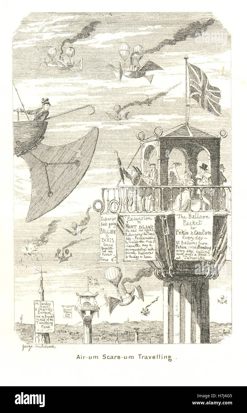 Air-um spaventare-um viaggiando da George Cruikshank Foto Stock