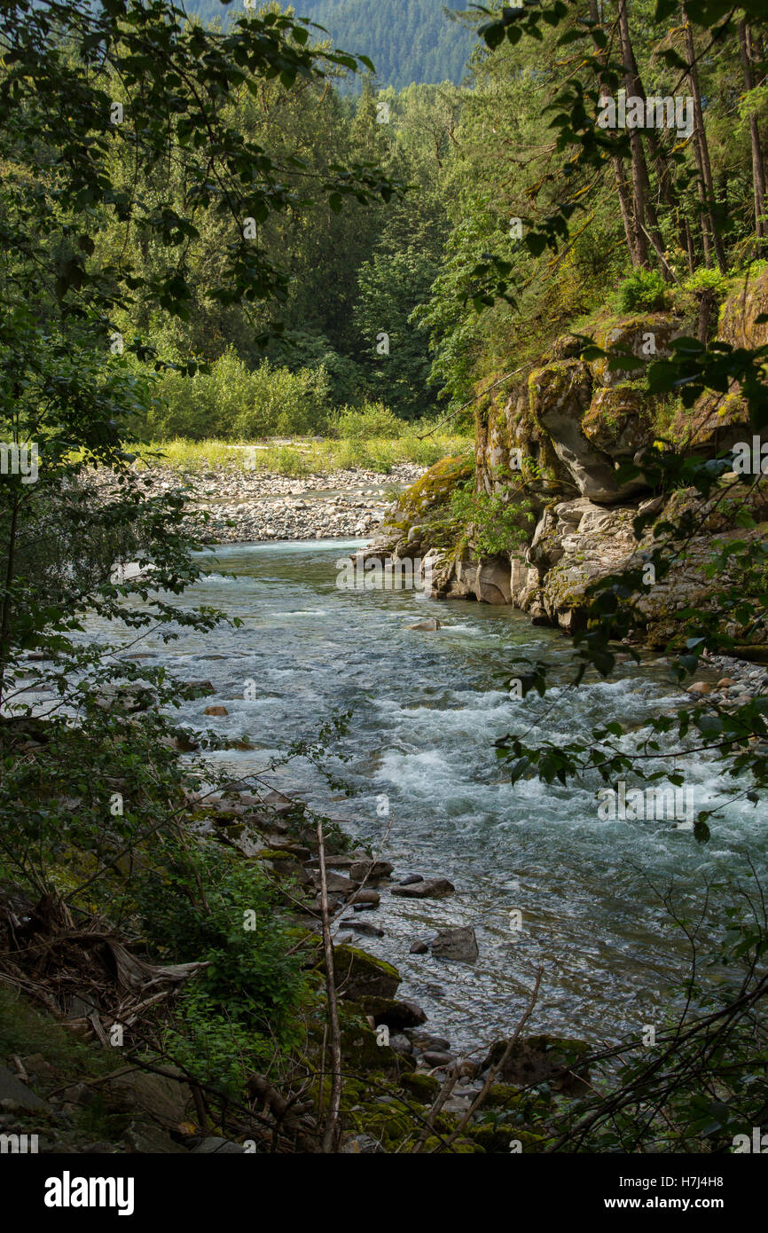 La Coquihalla fiume vicino alla città di speranza nella Columbia Britannica Foto Stock