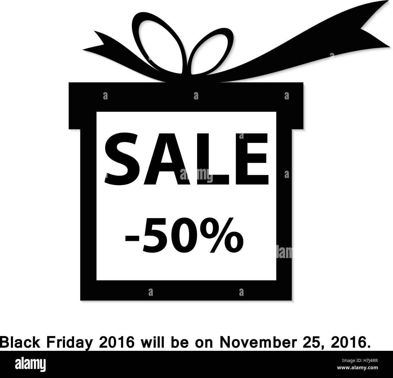 Venerdì nero vendita sfondo. Icona regalo. Illustrazione Vettoriale Illustrazione Vettoriale