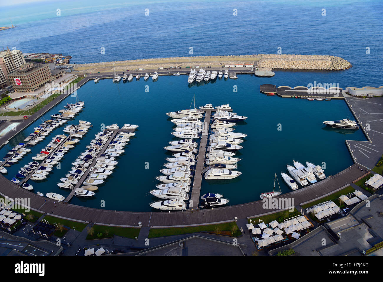 Zaitunay Bay, Beirut, Libano. Foto Stock