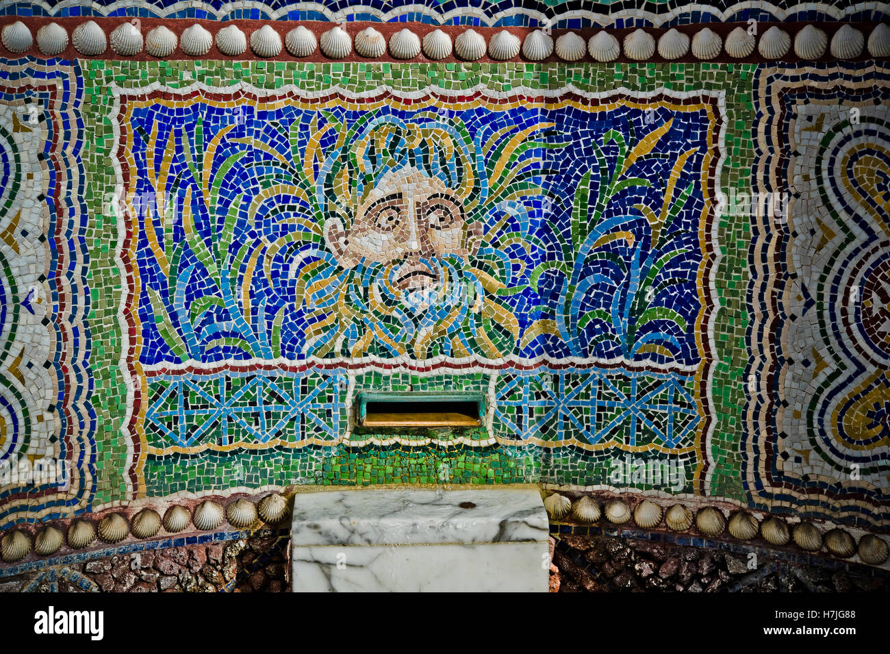 J. Paul Getty villa di Los Angeles si è trasformato in museo mantenendo la romana antica collezione di arte Foto Stock