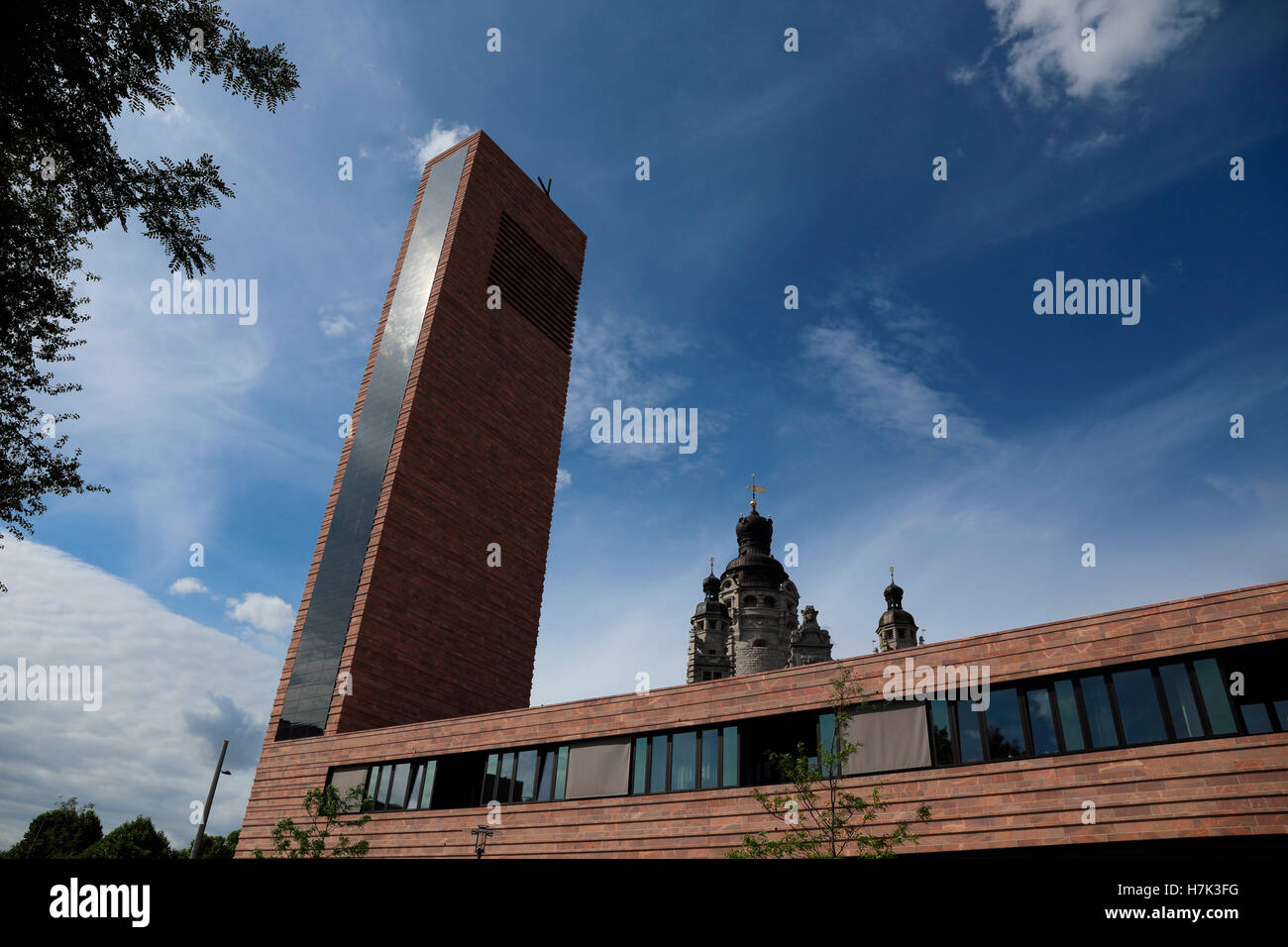 Leipzig Katholische Propstei San Trinitatis Neues Rathaus Il municipio nuovo Foto Stock
