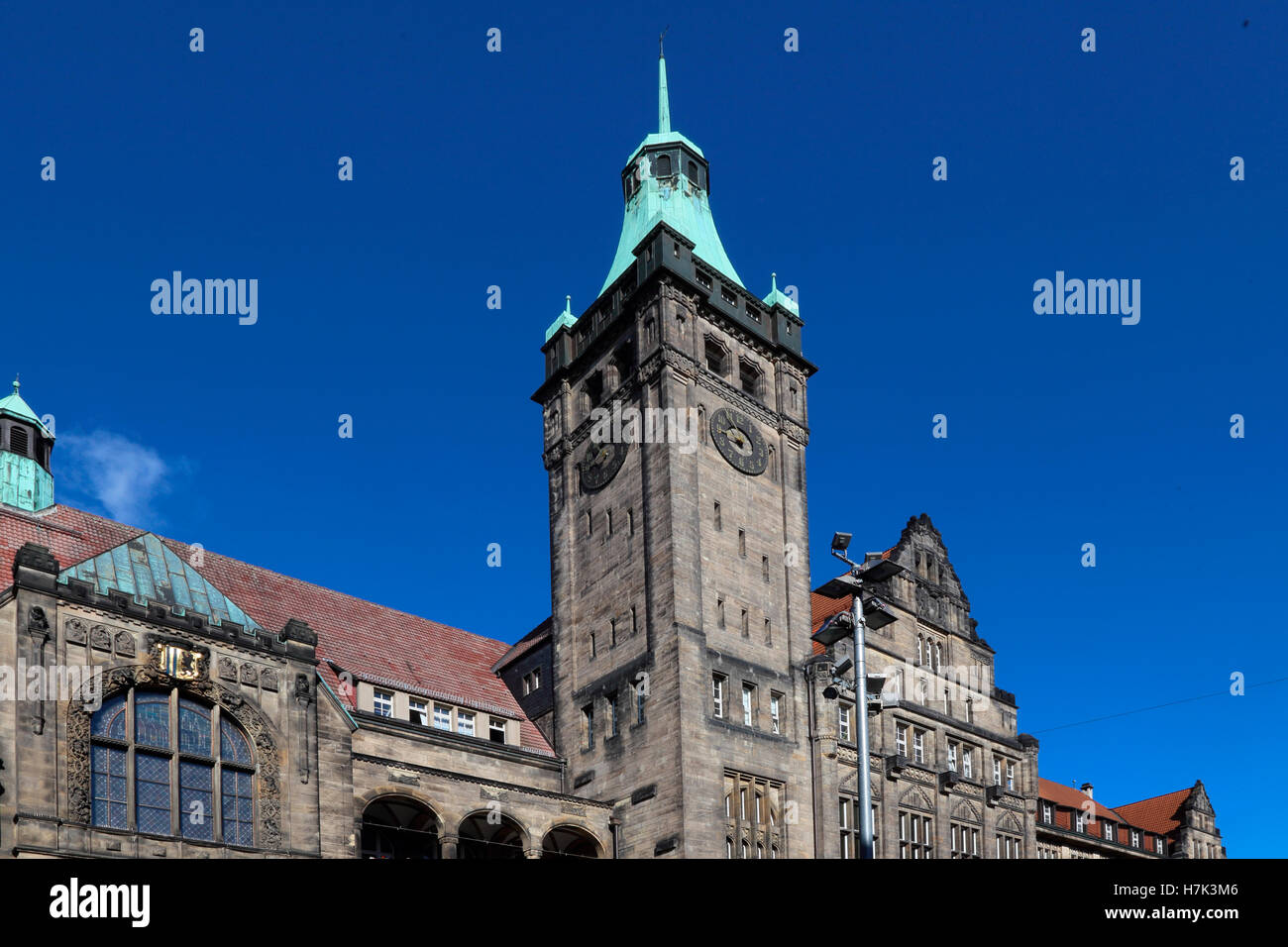 Chemnitz Neues Rathaus Neumarkt New Town Hall Foto Stock