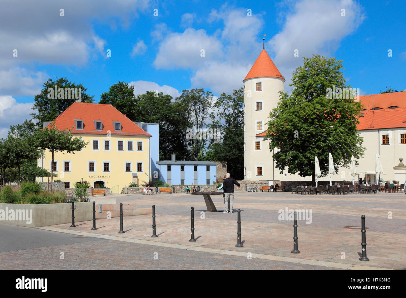 Freiberg Schloss Freudenstein Castle Krügerhaus Foto Stock