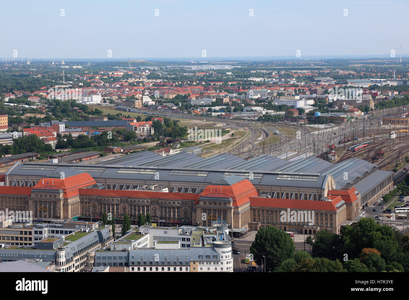 Leipzig Hauptbahnhof Promenaden stazione principale stazione centrale Foto Stock