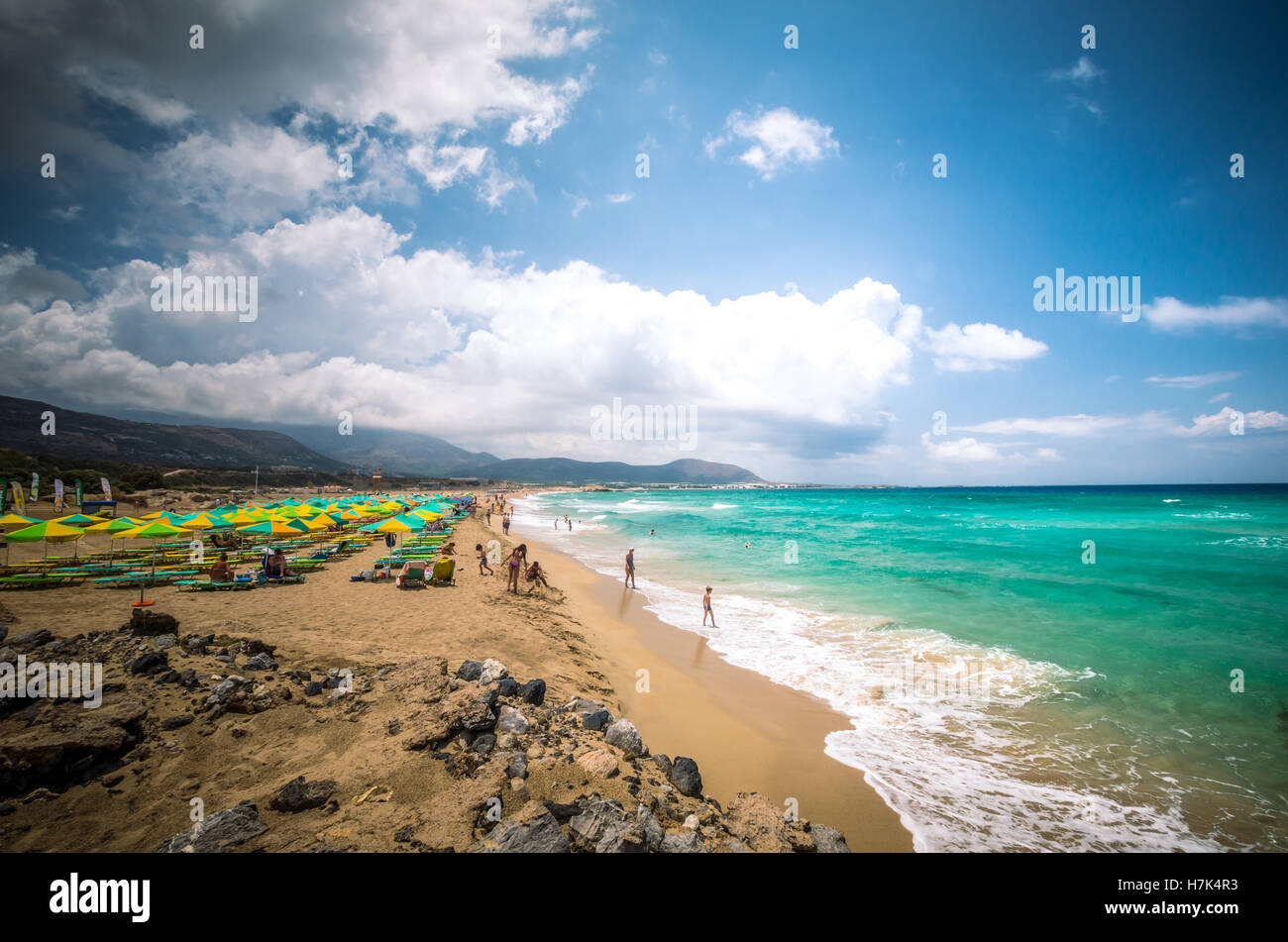 Falasarna beach, Creta, Grecia. Falassarna è una delle migliori spiagge di Creta Foto Stock