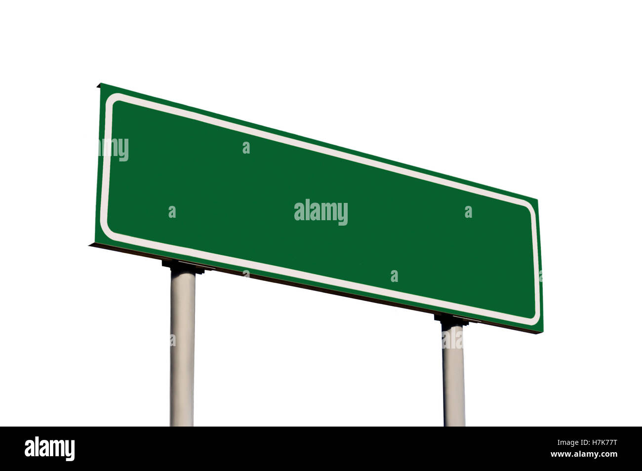 Blank cartello verde isolato copia di sfondo spazio Foto stock - Alamy