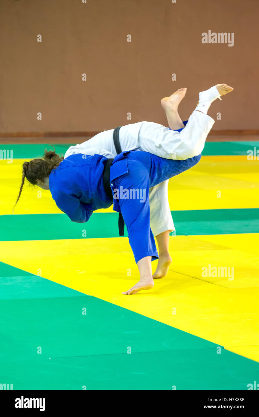 I concorrenti in catalano Senior campionati di Judo a Barcellona, 29 ottobre 2016, Barcellona Spagna Foto Stock