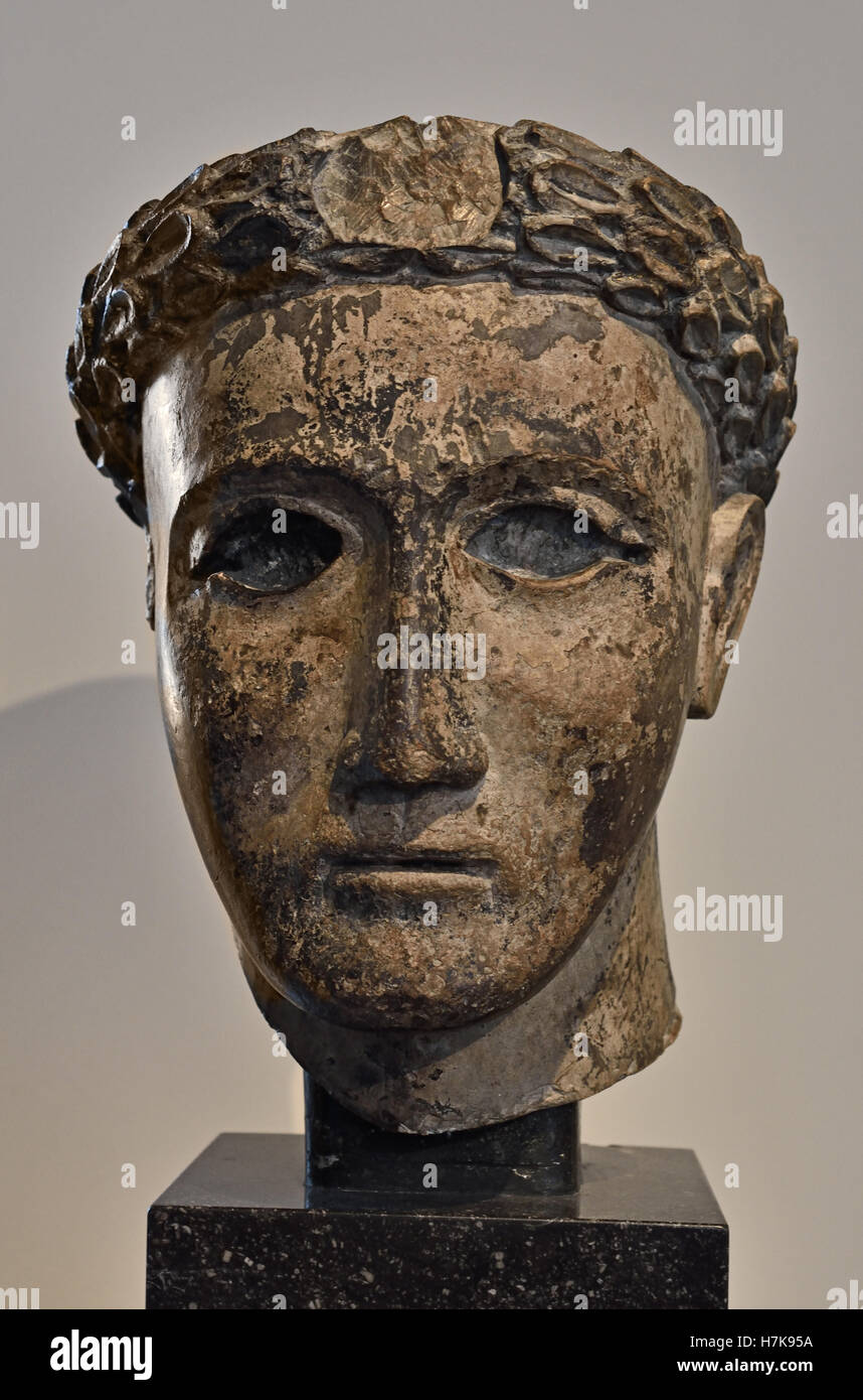 Ritratto di una tomba statua Alto Egitto 1-2secolo egiziano sacerdote ( ) Foto Stock