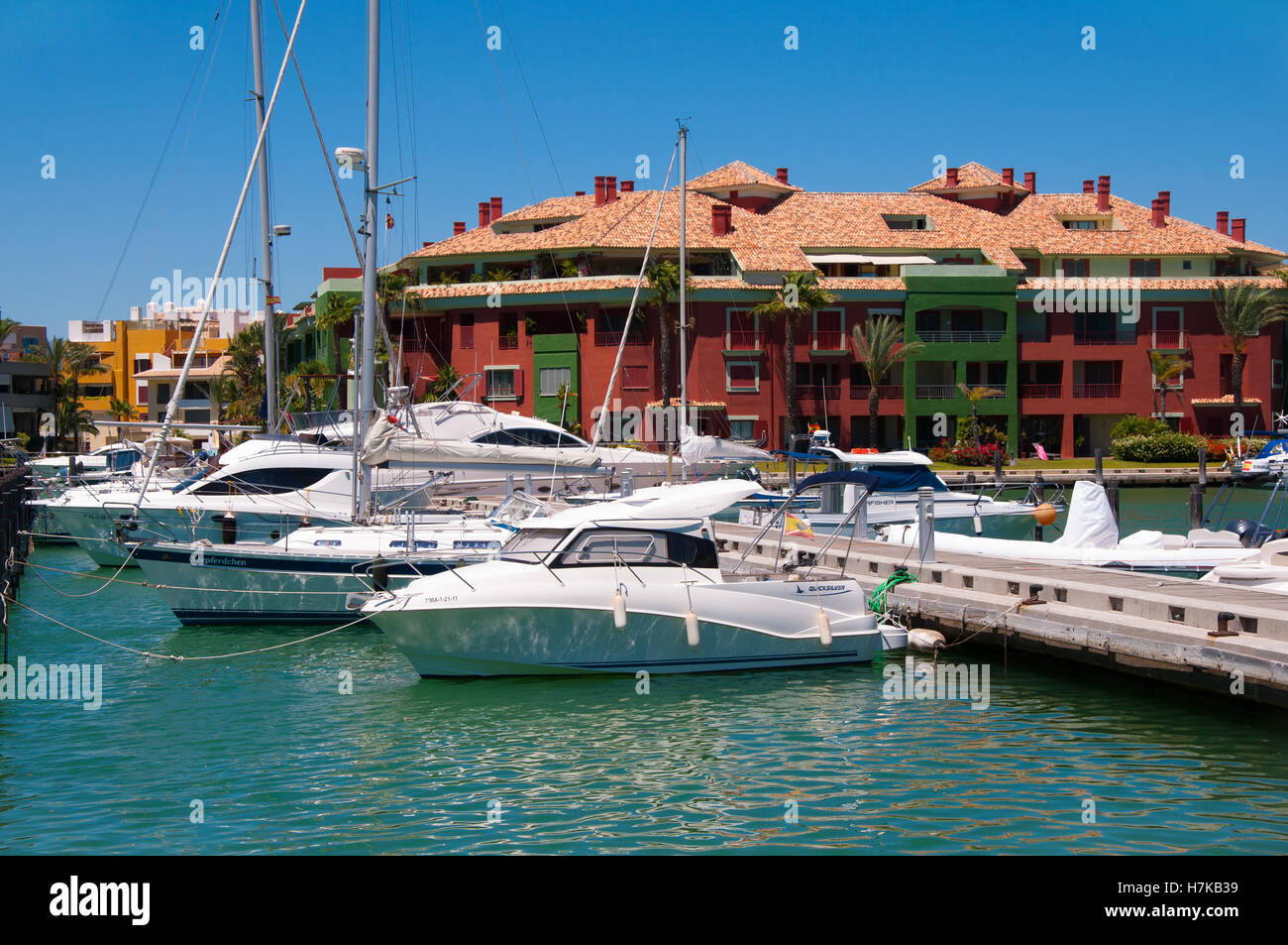 Barche a Sotogrande San Roque, Cadiz, Spagna Foto Stock