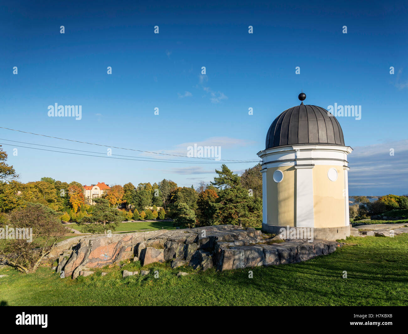 Città kaivopuisto parco urbano in Helsinki Finlandia sulla giornata di sole Foto Stock