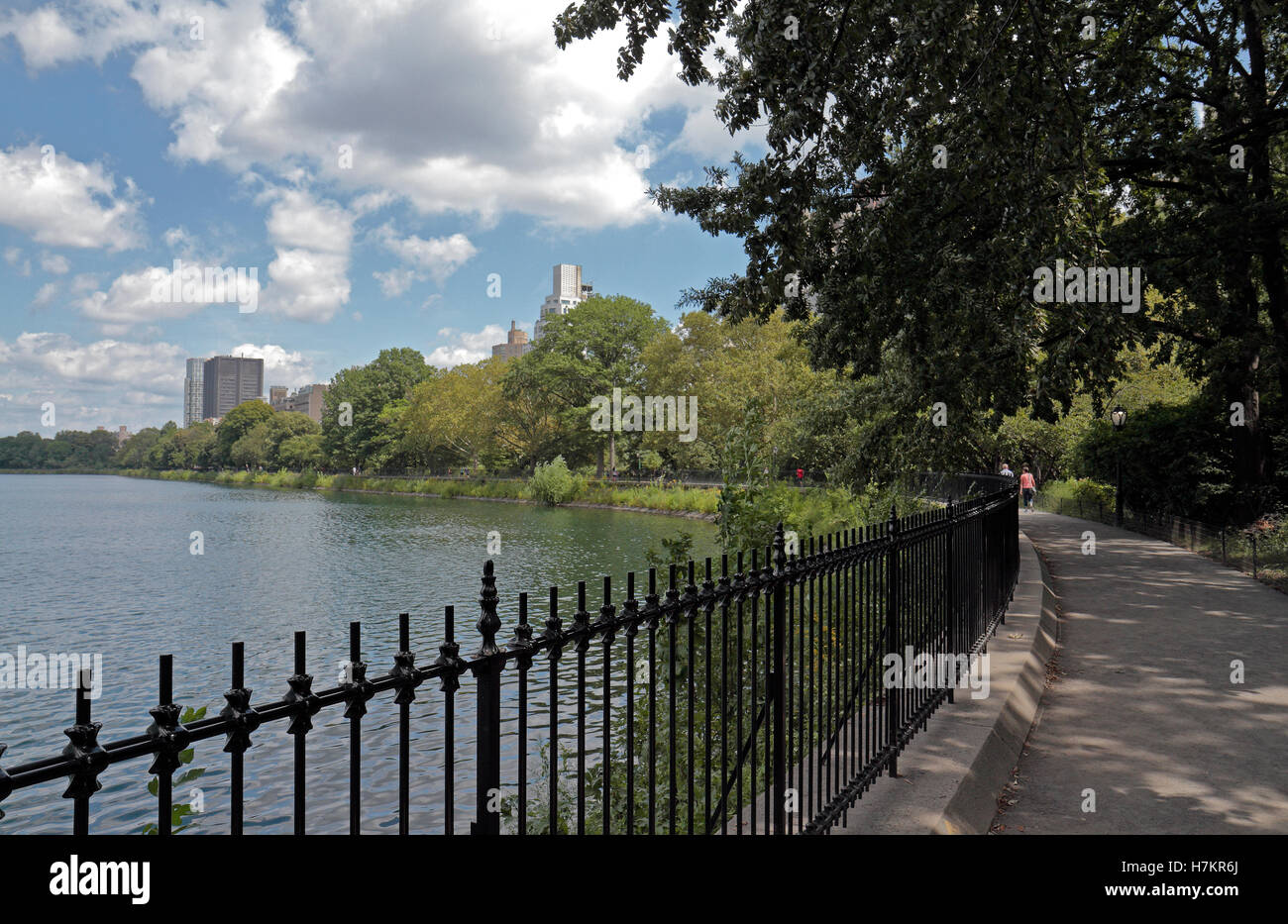 Il Jacqueline Kennedy Onassis serbatoio nel Central Park, Manhattan, New York, Stati Uniti. Foto Stock