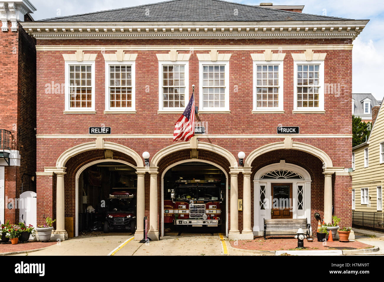 Stazione 51, Alessandria Vigili del Fuoco, 317 Prince Street, ad Alexandria, Virginia Foto Stock