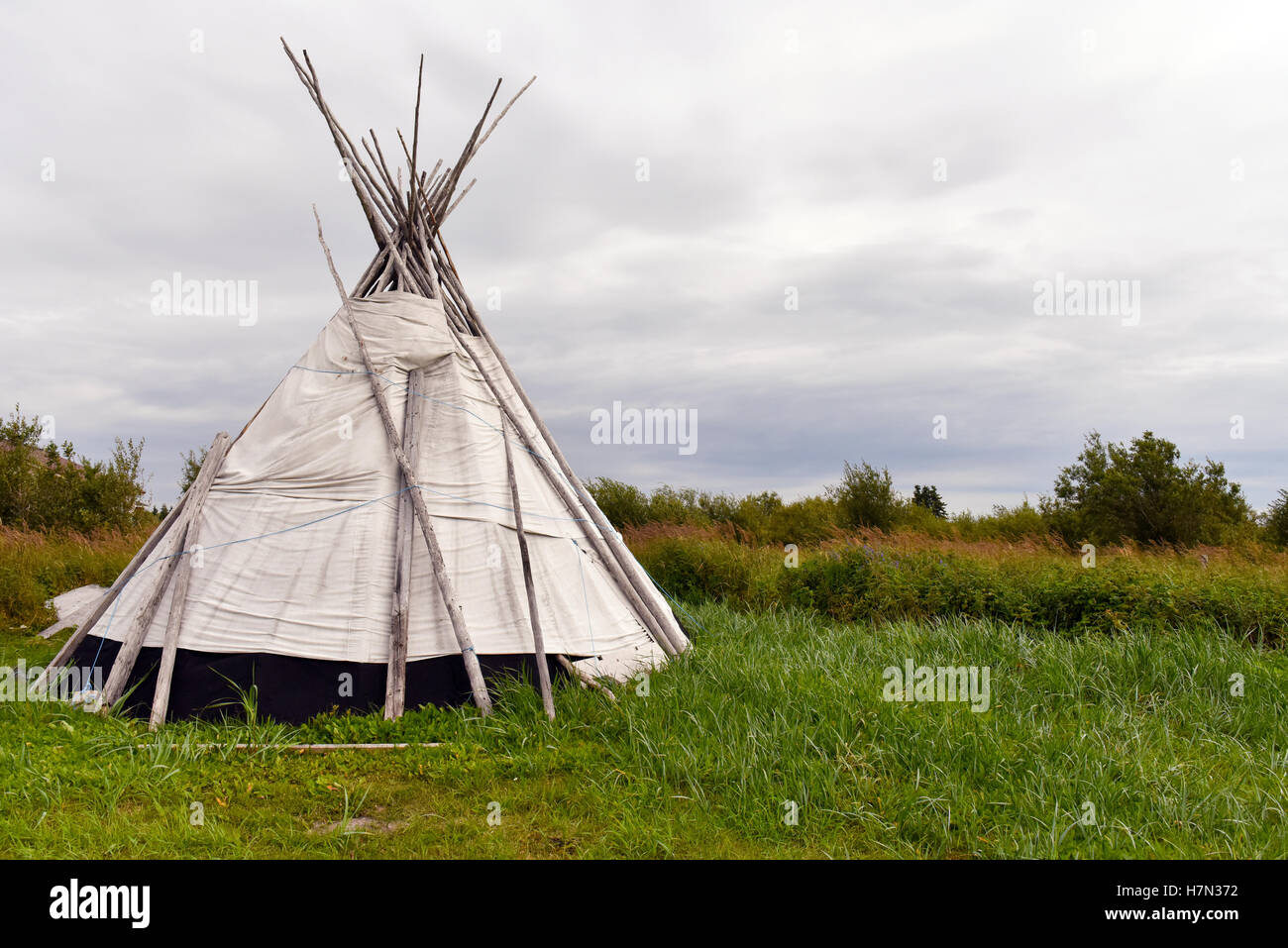 Tepee Fort George Isola della Baia di Hudson Quebec Foto Stock