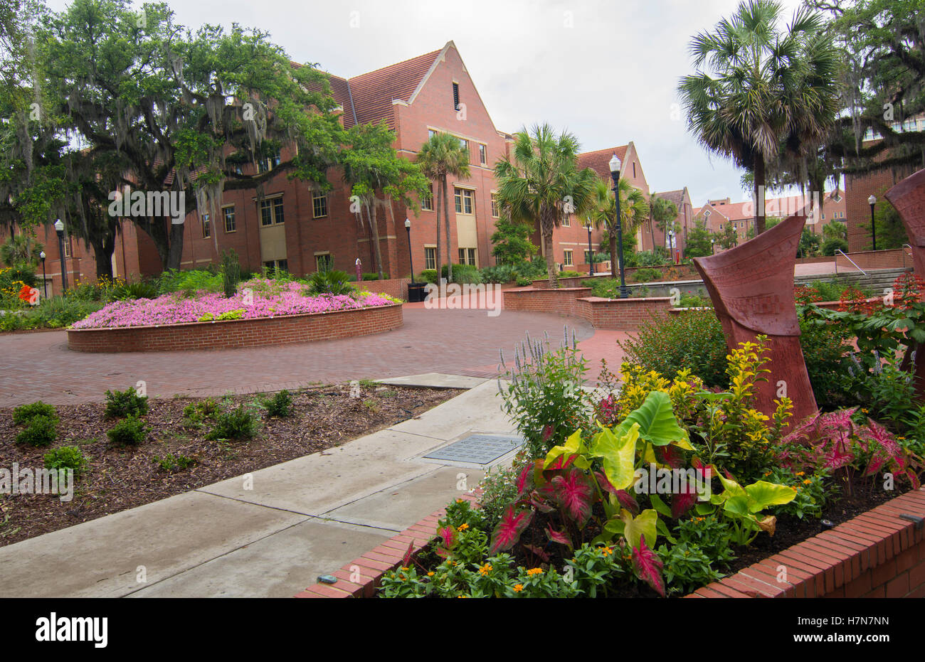 Tallahassee Florida FSU college campus in mattoni area dormitorio a Florida State University Foto Stock