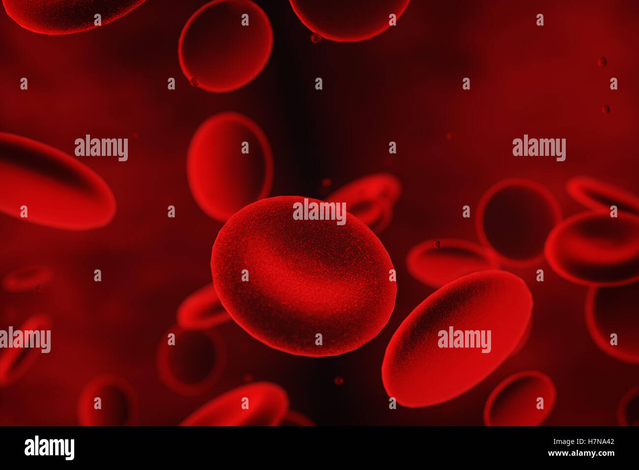 Le cellule del sangue illustrazione flottante Foto Stock