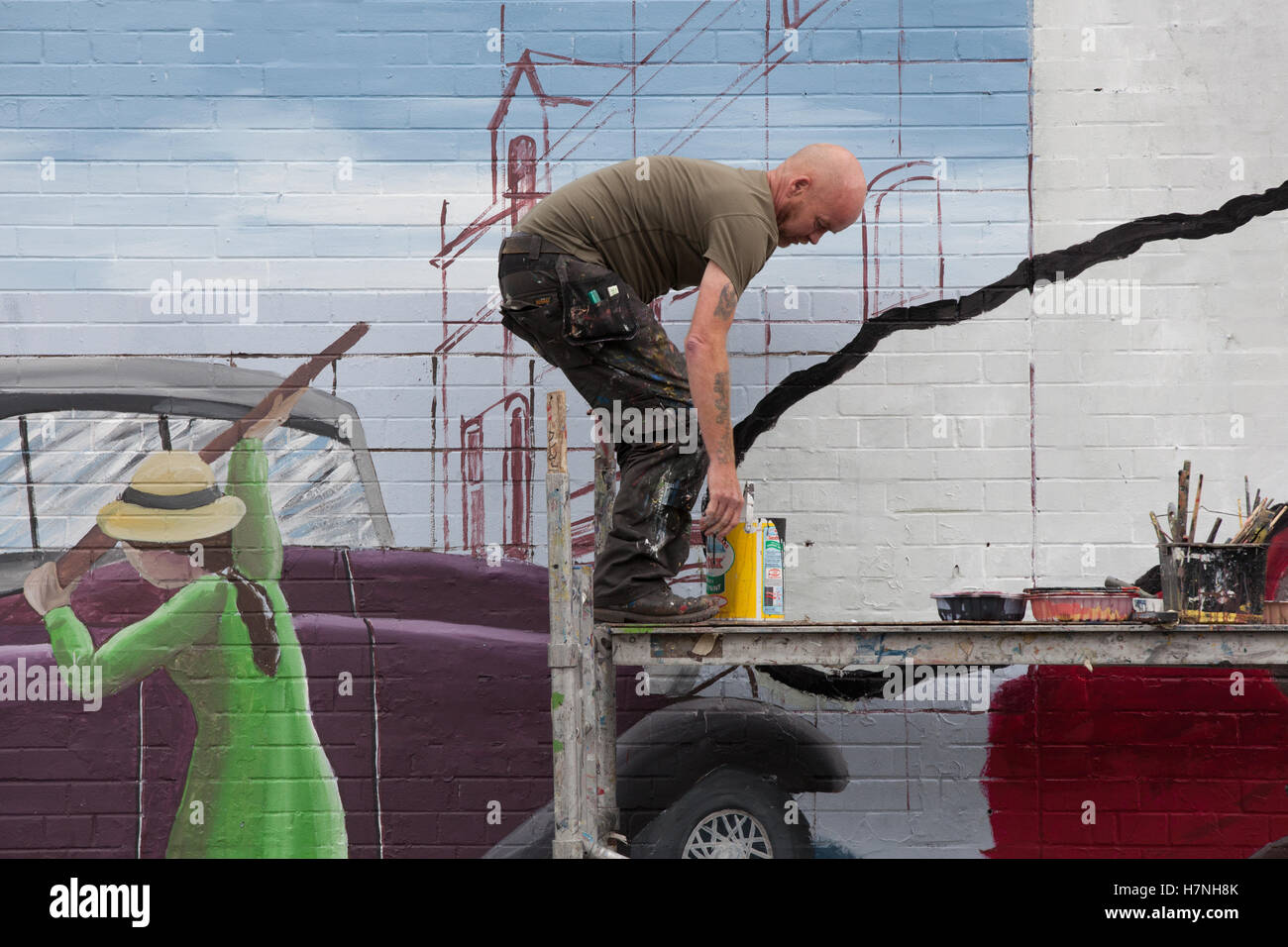 Il repubblicano di pittura murale a parete di Falls Road Foto Stock