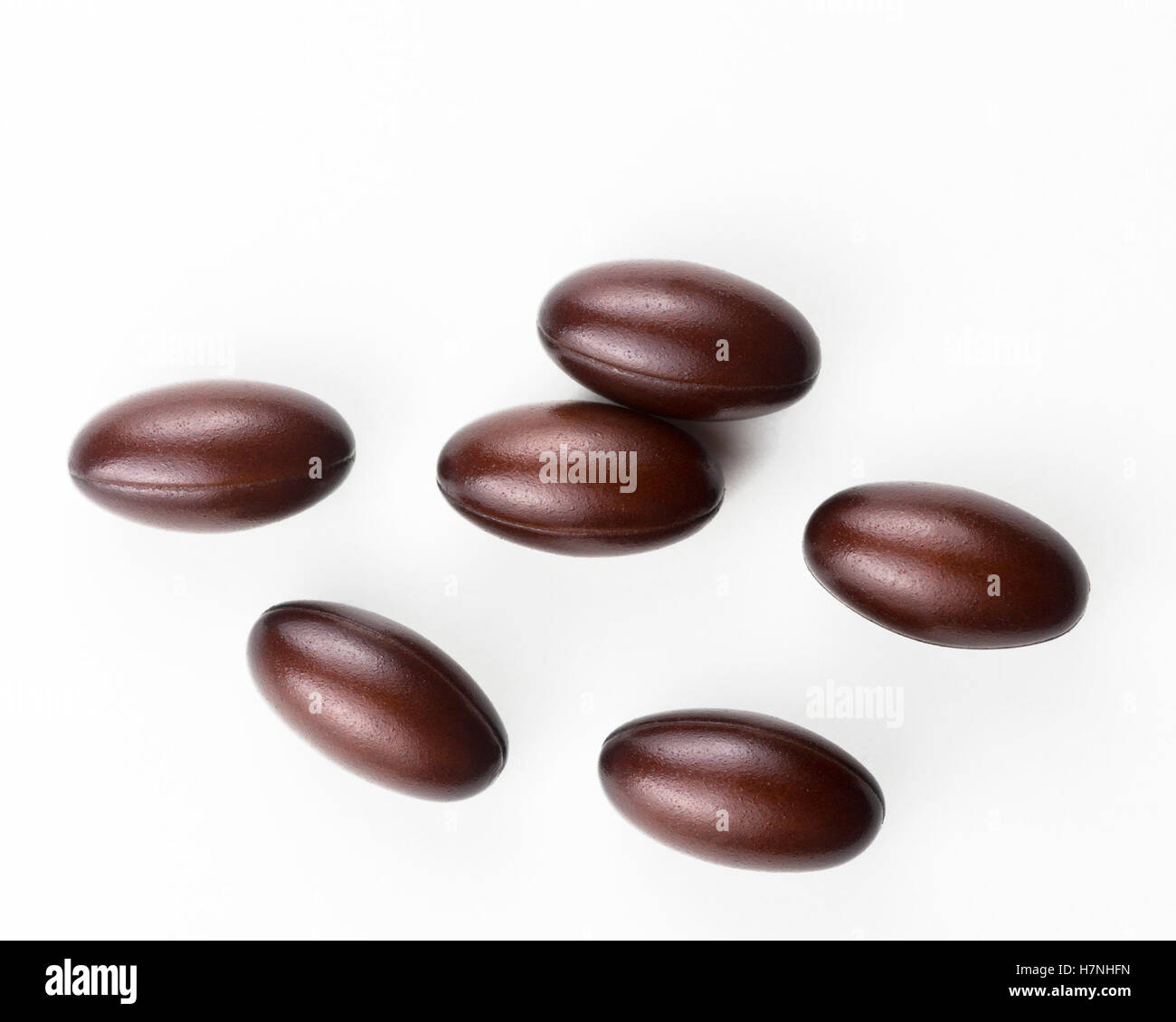Il coenzima Q10 ubiquinonol softgel al capsule Foto Stock