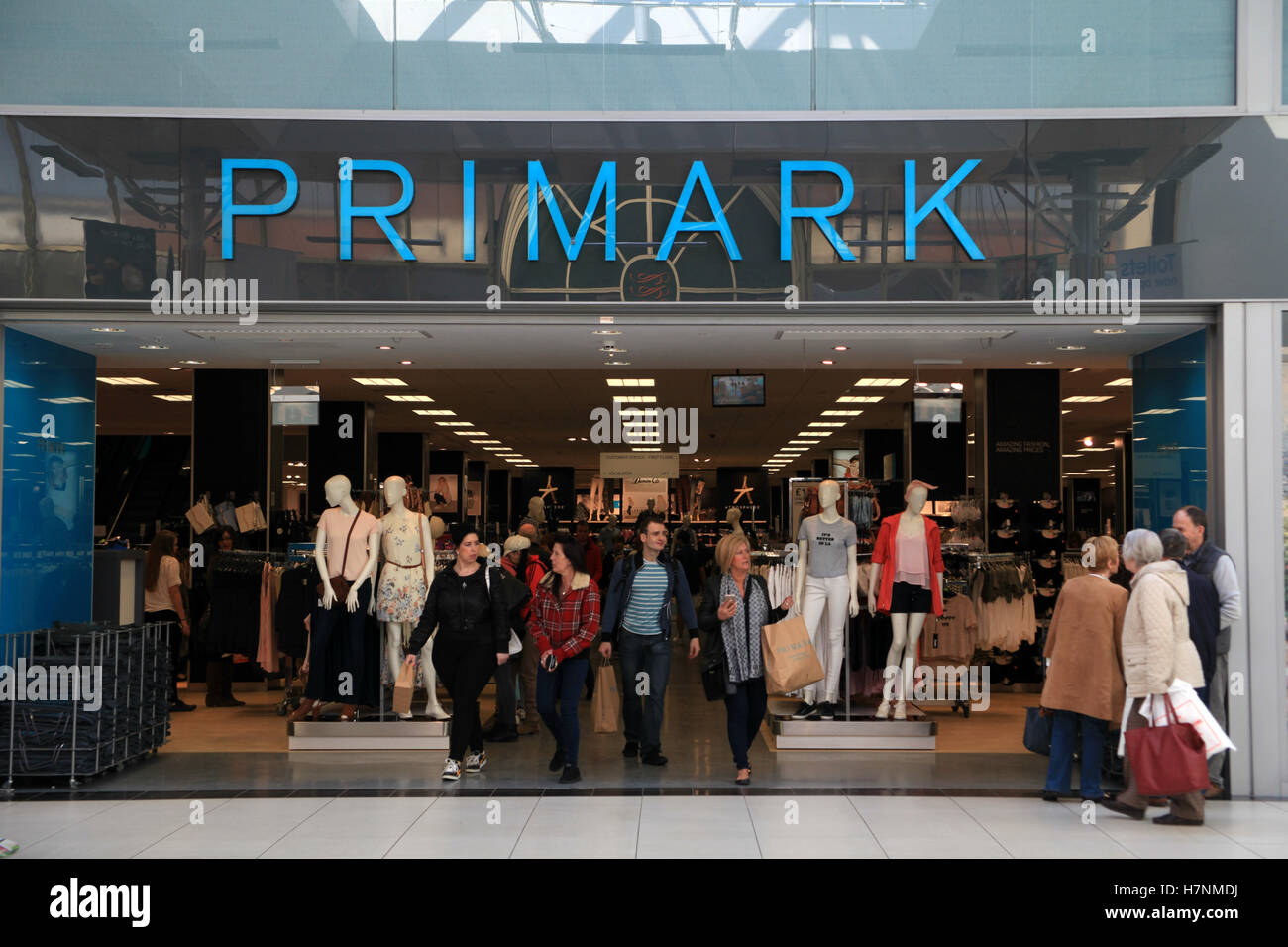 Primark shop ingresso, Chelmsford Essex Foto Stock
