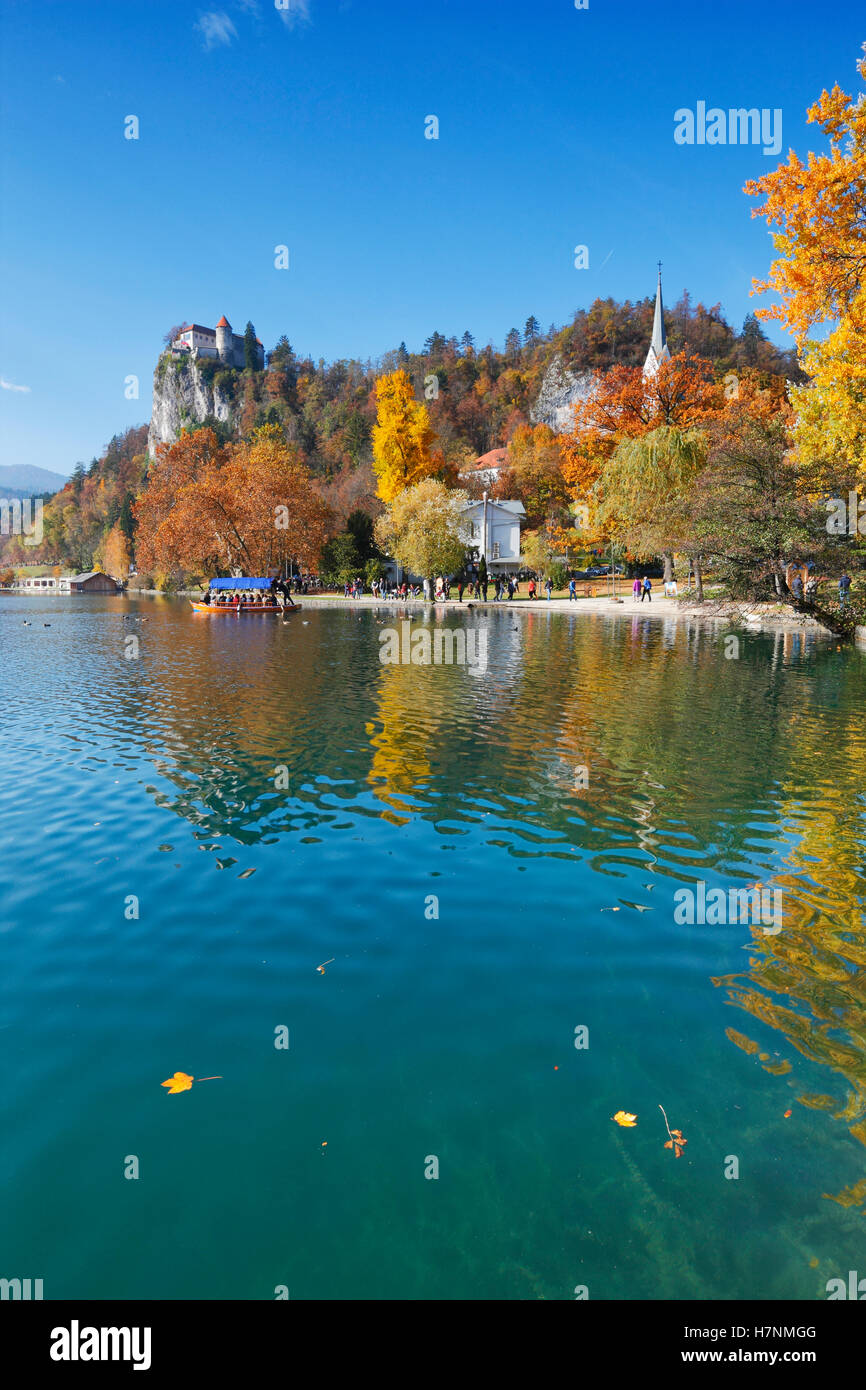 Bled in autunno, Slovenia Foto Stock