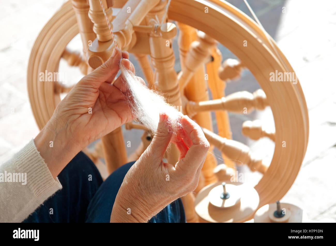 L'Italia, Regione Lombardia, Lana Spin Foto Stock