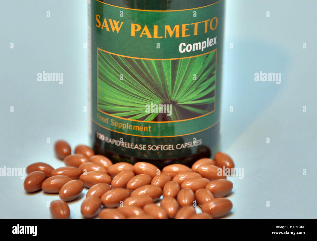 Saw palmetto integratore alimentare capsule, Londra Foto Stock