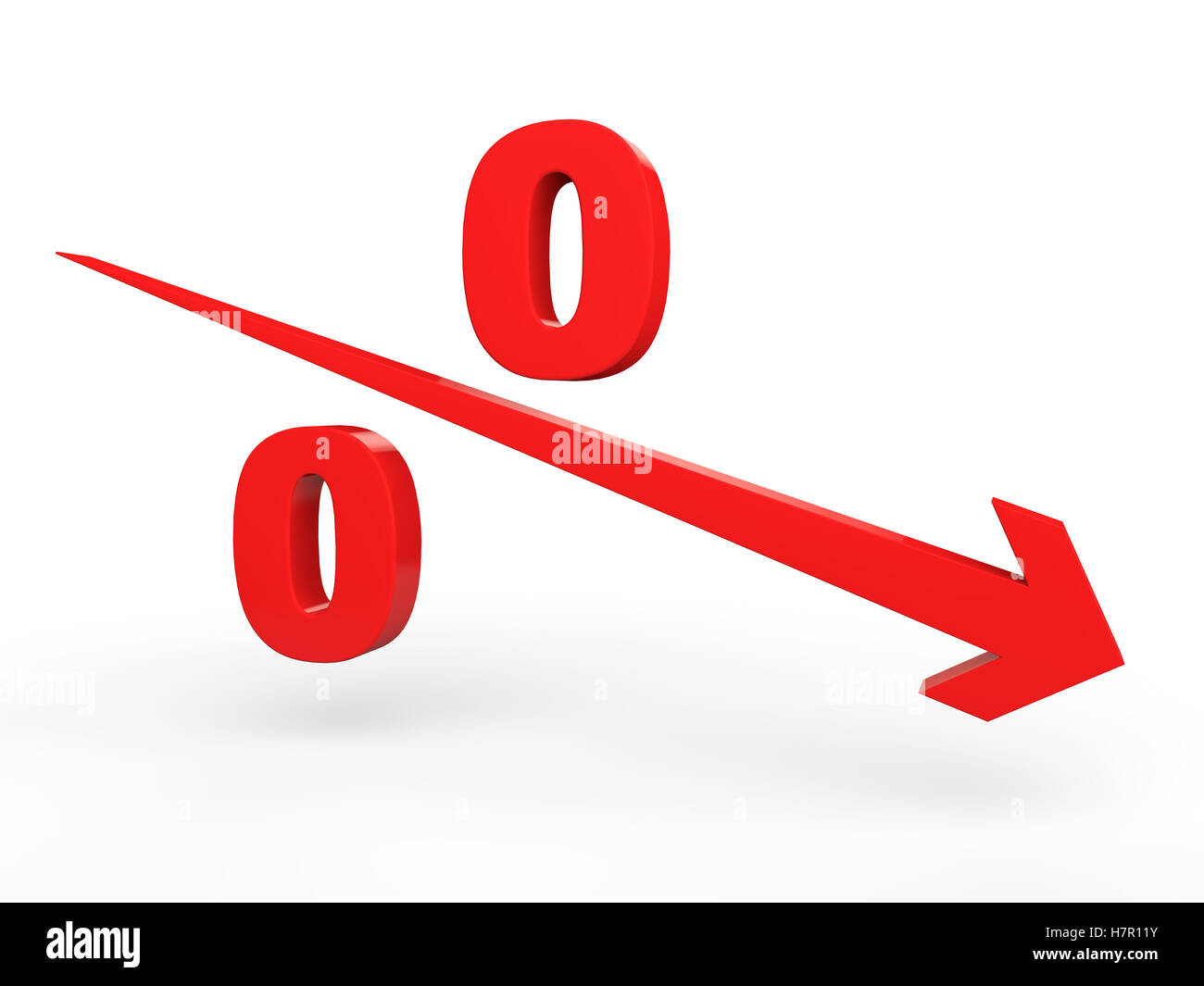 Diminuzione percentuale concept Foto Stock