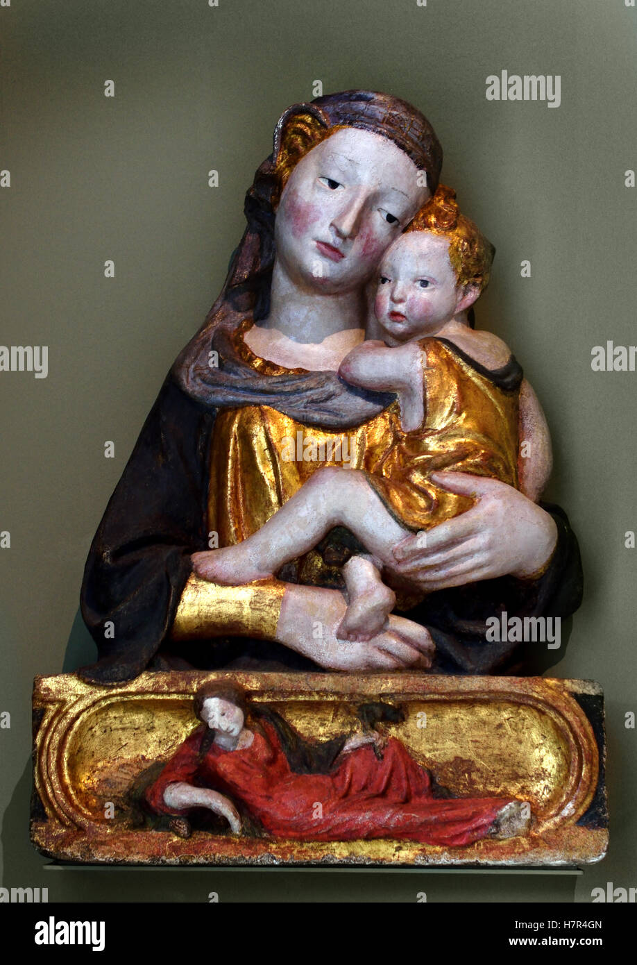 Madonna e Bambino dopo Lorenzo Ghiberti xv secolo Firenze Italia Italiano Foto Stock