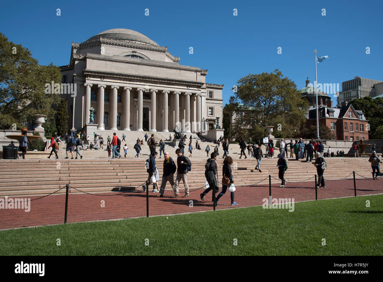 La Columbia University di New York STATI UNITI D'AMERICA la biblioteca della Columbia University sulla Upper West Side di New York Foto Stock