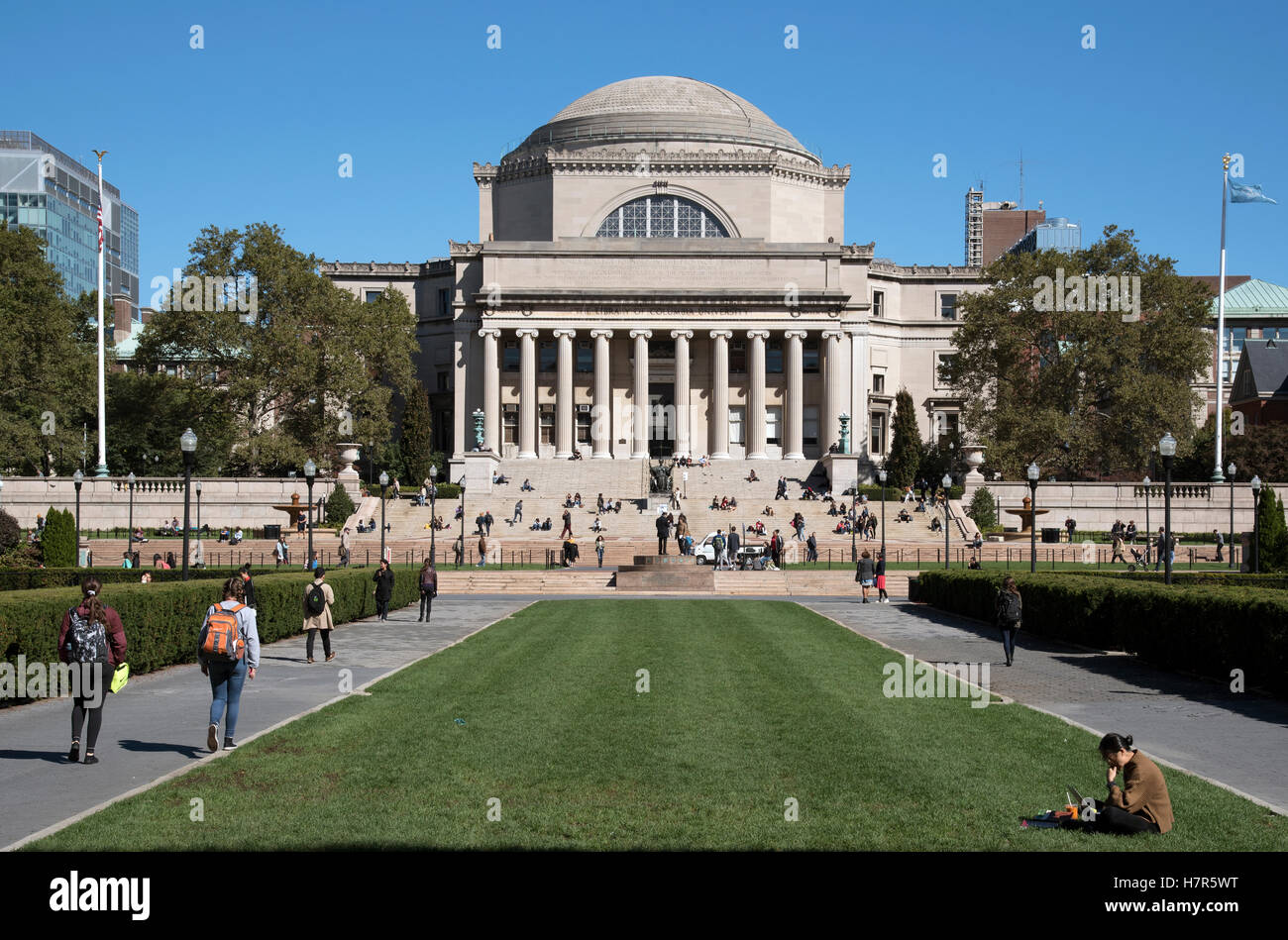 La Columbia University di New York STATI UNITI D'AMERICA la biblioteca della Columbia University sulla Upper West Side di New York Foto Stock