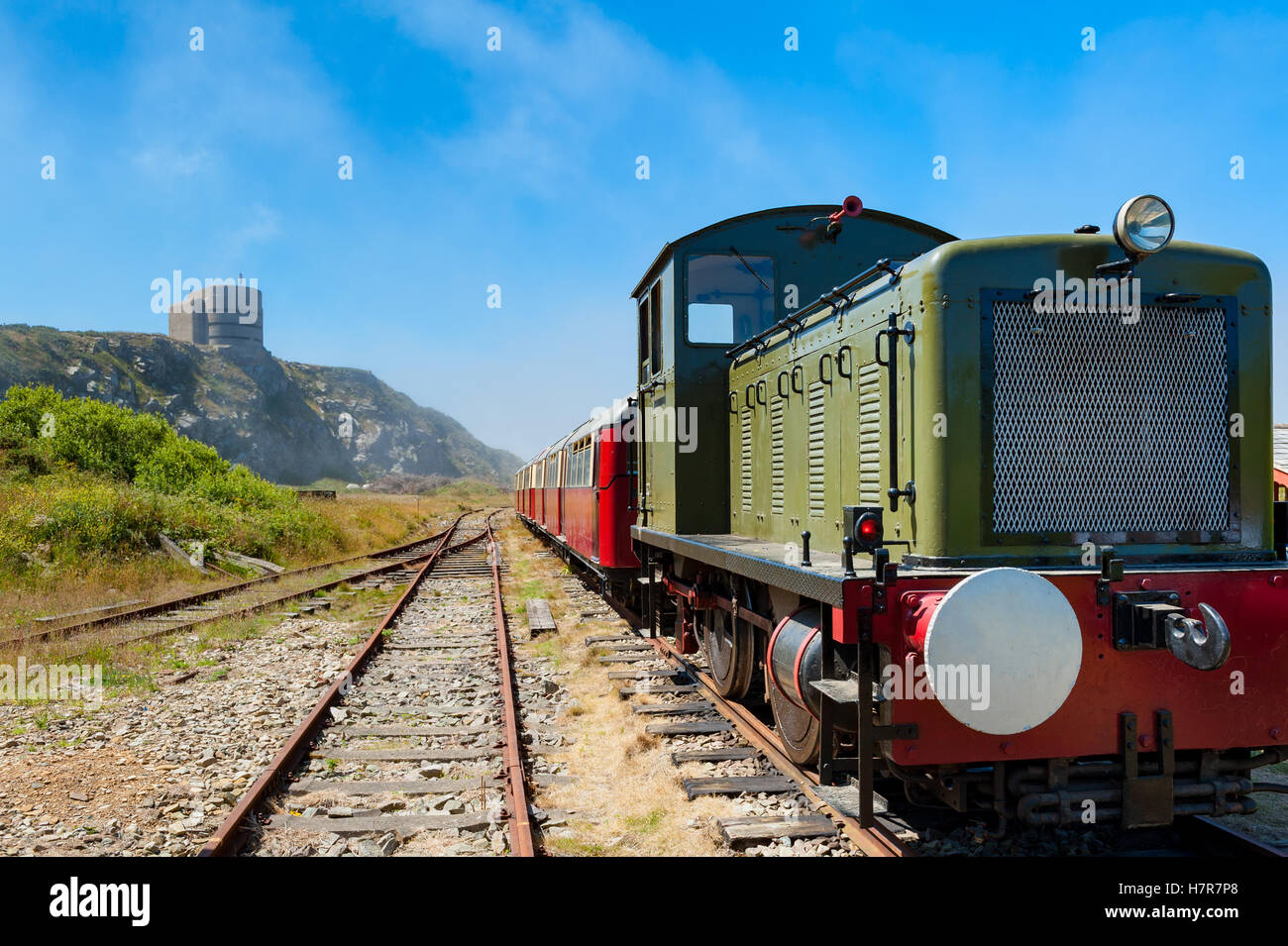 Alderney Ferrovia Alderney Foto Stock