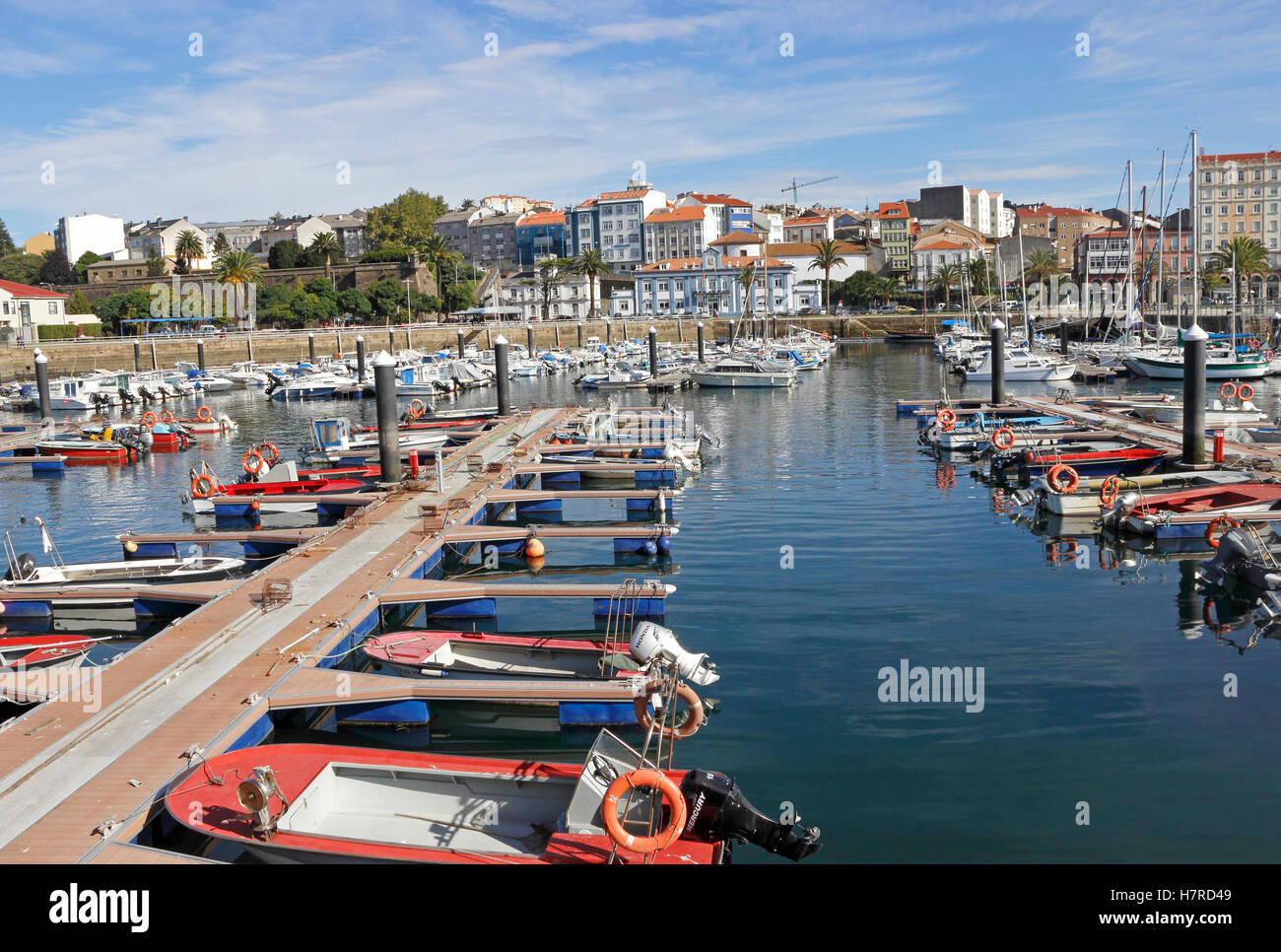 Marina Curexeiras Ferrol, A Coruña Coruña, Galizia, Spagna Foto Stock